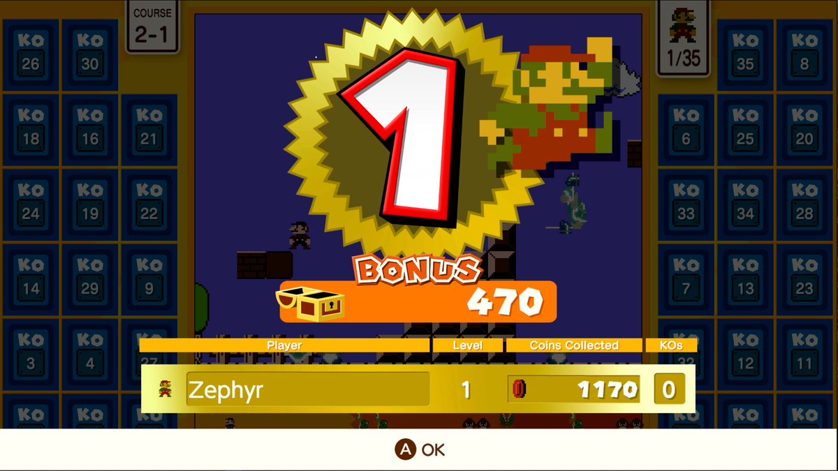 Y'all as bad at Mario as advertised, huh? Dying on the first enemy and letting someone get first place in their first game. #Mario35 #Mario