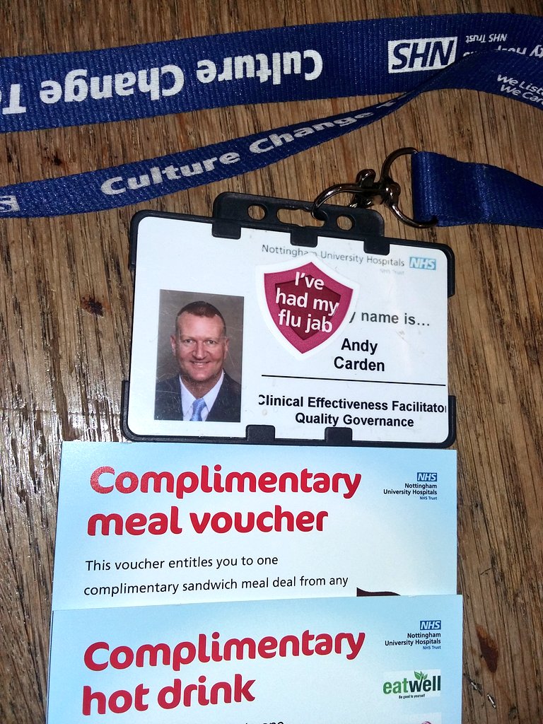 AndyCarden1's tweet photo. to complete a quite remarkable week @nottmhospitals, all flu-jab'd up @MoppettSarah, come on guys, be a #fluperhero... β‘ https://t.co/OeciWKw4XX