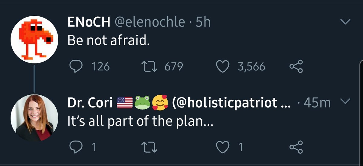 2/ As they have done many times in the past, and during the pandemic, QAnon influencers and believers are hilighting that this is all part of the plan. Influencers reinforce the mantra that this is "part of the plan" or "patriots are in control" and "do not be afraid".