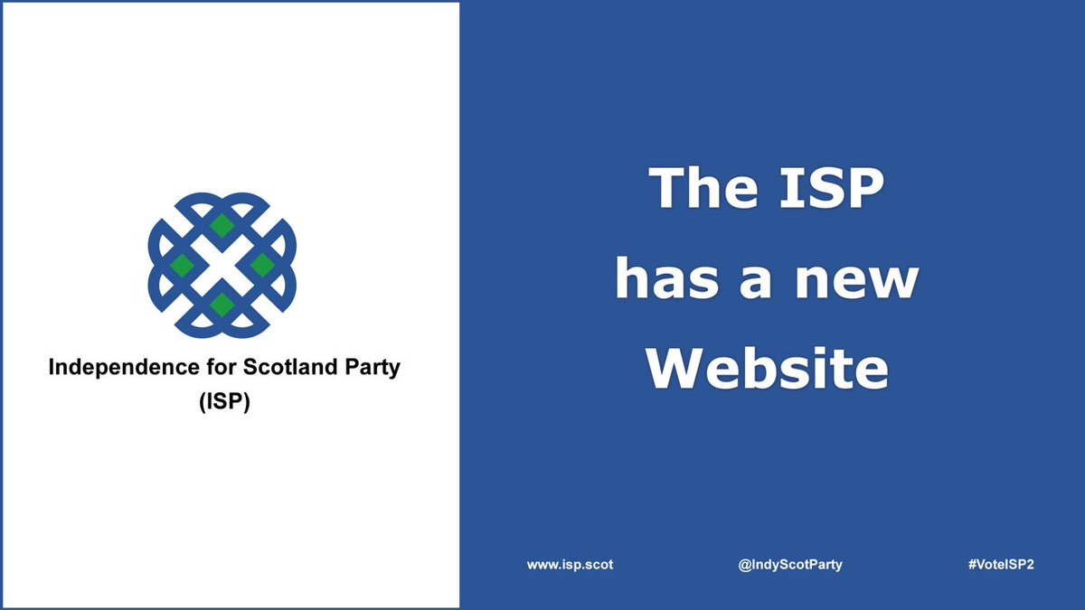 The Independent Scotland Party has a new website

#VoteISP2
#Hollyrood2021
#JoinISP