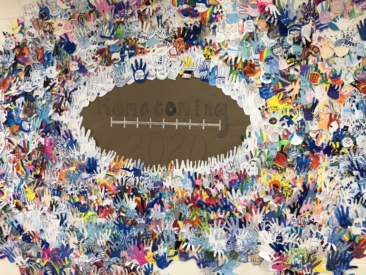 CCAHS's tweet photo. In recent years, @CCAStudCouncil started a tradition of taking the Homecoming game ball to all parts of the district, so all the Clippers could touch the ball and be part of the action.  This year the Clipper hands came to us!  Check it out!

#RaiseTheSails #ILoveThisPlace https://t.co/199Bk1HD5W