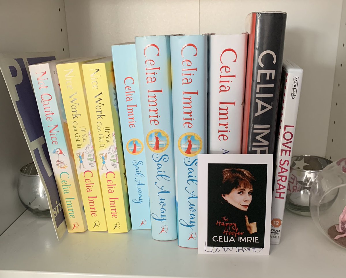 The Love Sarah DVD that I won goes so nicely on my little Celia Imrie shelf. 💚💚