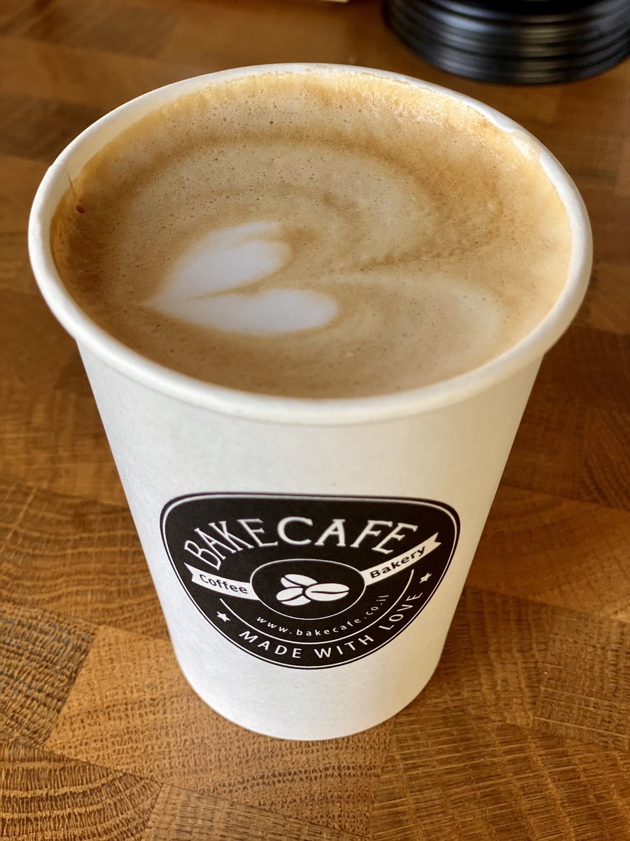 Ostrov_A's tweet photo. Bless the coffee shops in #Israel still open (for take away)! This one of my favs - #BakeCafe - in Tel Aviv (Kikar Hamedina area). https://t.co/7aGo9iD8Ax