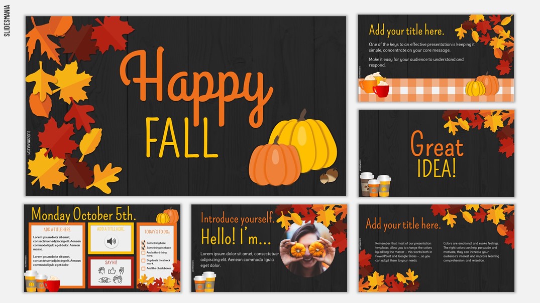 SlidesManiaSM's tweet photo. Fall is my favorite season! And not only because my birthday is in October ☺️ 
Fall + coffee + blanket + book = Perfection!
New template up! 🍂☕️

https://t.co/5h1Tz5nvN5 https://t.co/6Cx7Fpr0bB