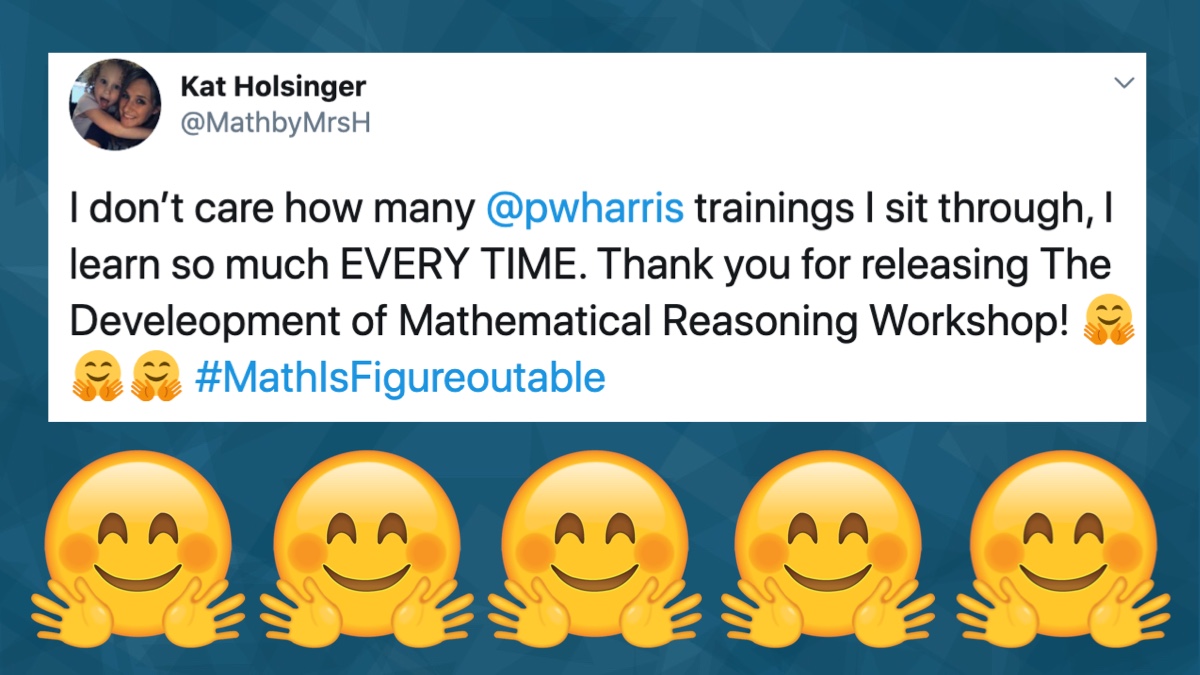 pwharris's tweet image. Registration is open for a few more days! Participants just can&apos;t quit talking about the free online workshop based on my most requested PD. Join in! See what they&apos;re talking abt!

bit.ly/32FTcj1

#MTBoS #ITeachMath #MathIsFigureOutAble #Elemmathchat  #MathStratChat