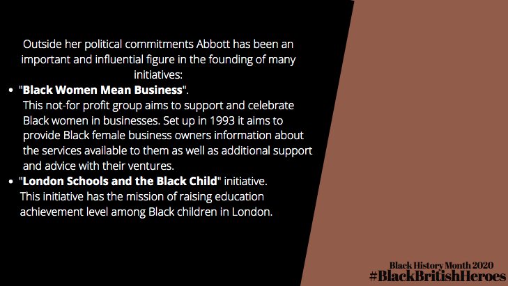 Day Two of  #blackhistorymonthuk   and our next Black British Hero is Diane Abbott:  #BlackHistoryMonth2020  #BlackBritishHeroes