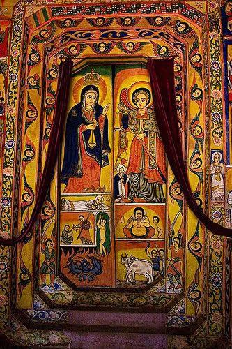 At the church of Makana Selassie in Amhara, the Muslims almost lost the power of sight b/c the church was ornamented with so many sheets of gold & silver. They set to work with a 1000 axes tearing down the gold. Each one took as much as they wished & were rich forever.
