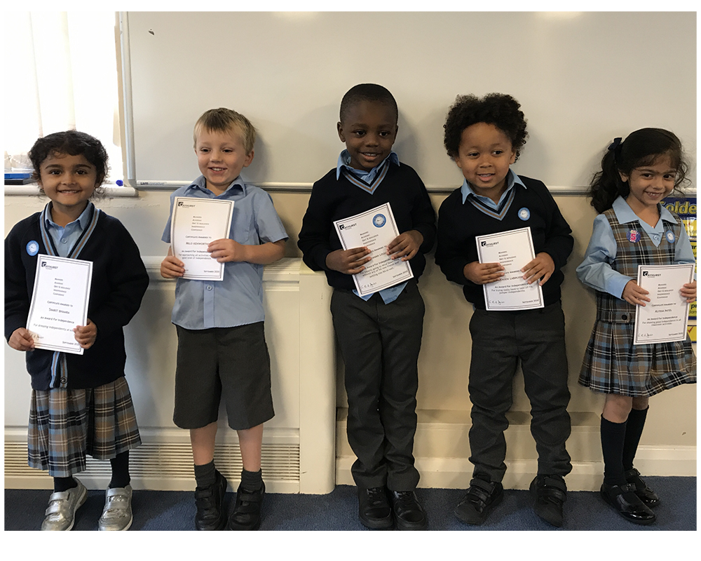 GayhurstSchool's tweet photo. And the Reception weekly winners are.... Alyssa, Milo, Simrit, Thaya, Jensen and Jeremiah. What a fantastic line up. Well done to all of you #Receptionwinners #magicpoints #ELDRIC https://t.co/kDAtfW2KK6