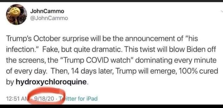 Heather E 1 X 2 On Twitter Trumphascovid Brings Up A Litany Of Issues This Tweet From Sept 18th Though Trumpvirus