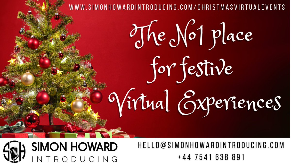 SimonHowardInt's tweet photo. Organising this years Christmas party?

For a fantastic range of fun, engaging &amp; personalised Christmas party packages, download the festive brochure here: https://t.co/G1b4R5zTwQ

#virtualchristmasevents #christmasvirtualevents #christmasparty #eventprofs #networking #panetwork https://t.co/ZONMxg9quA
