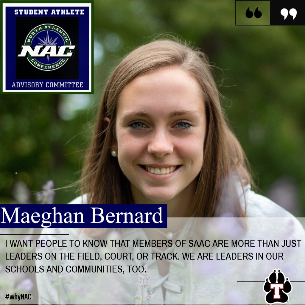 nacathletics's tweet photo. Get to know our #NACSAAC leaders!
At-Large Councilor: Maeghan Bernard @TCTerriers
Q: What do you want people to know about NAC SAAC? https://t.co/rBTWK5sca4