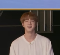 You can literally see Jin going from "Am I really going to do this? Do I have to?" > Resigns himself to it and laughs at what even is his life anymore, the things he does > Gears himself up and starts to get into character > Lights! Camera! Action!  @BTS_twt 