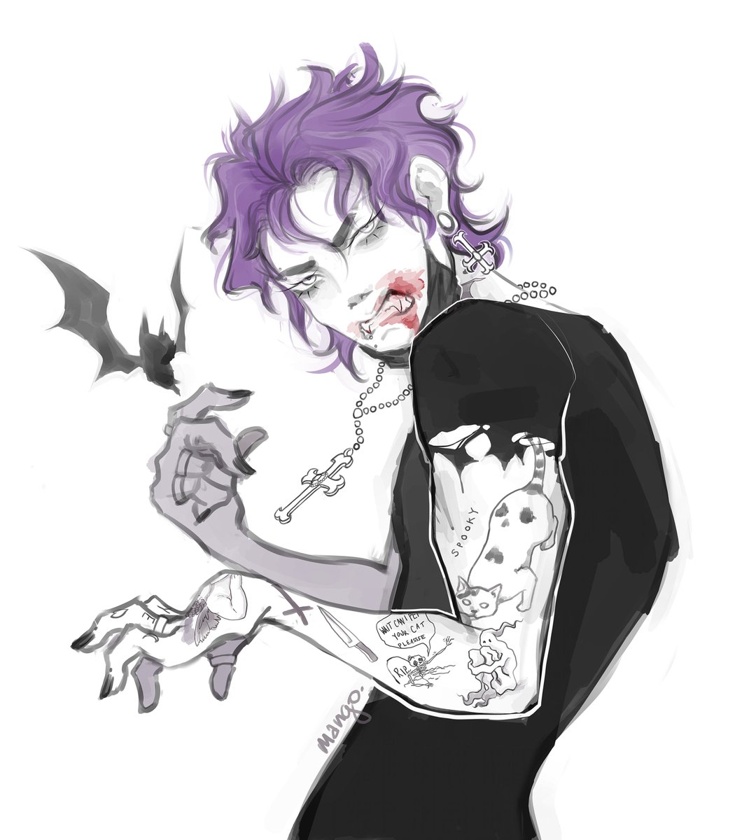 v4ngogh_mango's tweet photo. vampire au // seroshinkami 🦇
hitoshi's as feral as they come but denki loves him anyway 🖤 
•
#shinkami #seroshinkami #kaminaridenki #shinsouhitoshi #MyHeroAcademia #bnha #mha https://t.co/0PMp7S8Dba