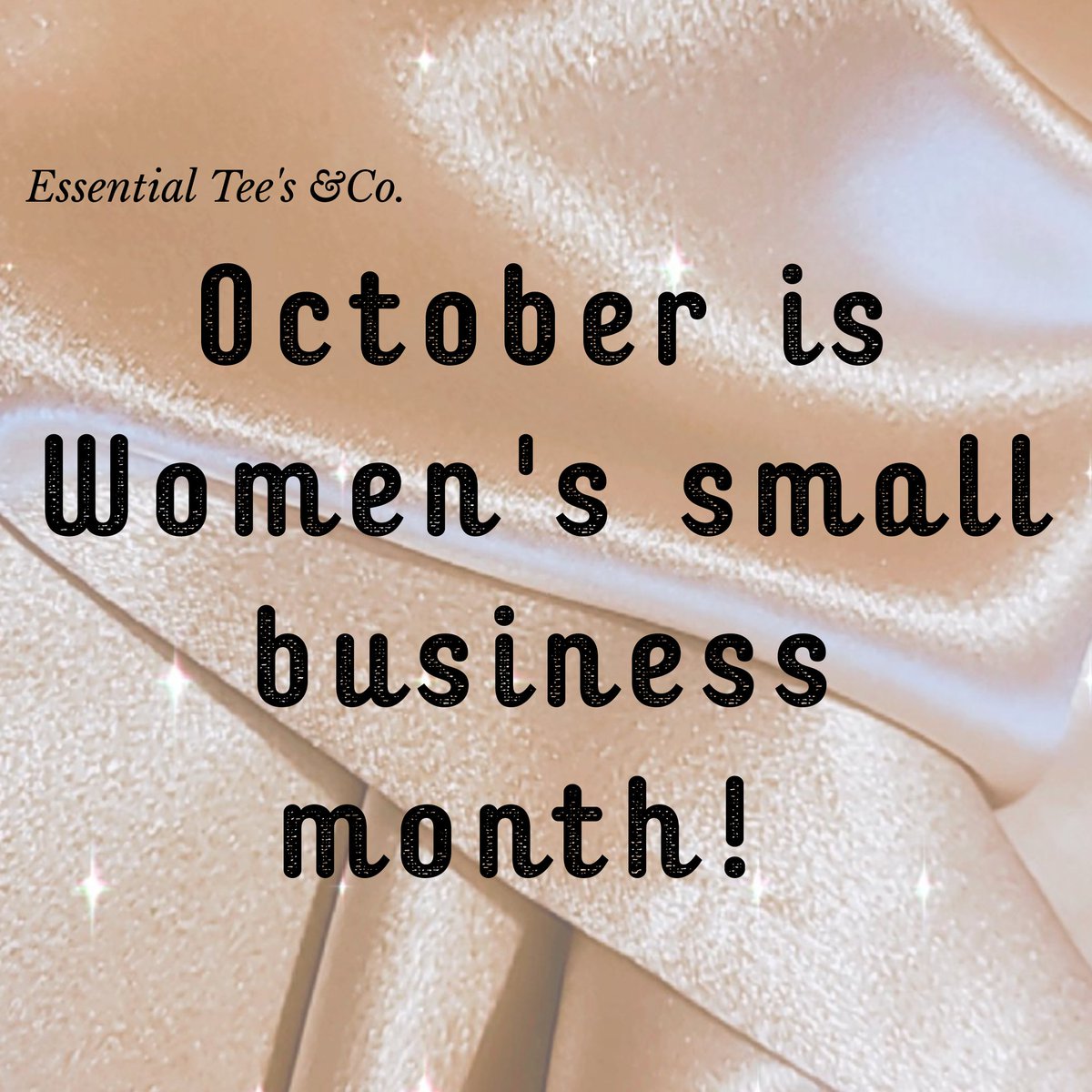 Did you know October is Women's small business month? Be sure to support the women in your life that own a business in some way this month! 

💕 SHOP 🛍️🛒: essentialteesco.com
💕
#essentialteesco #girlboss #blackownedbusiness  #womenssmallbusinessmonth