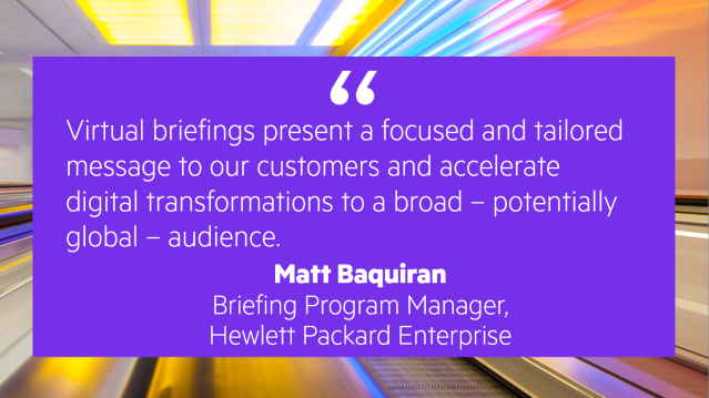 Fabie_Chevalier's tweet photo. Virtual briefings connect global audiences with the experts, demonstrations, and experiences to bring their #digitaltransformation to life. Contact your HPE account representative to request your #virtualbriefing ! #partnership #innovation #customerfirst https://t.co/ZXZipXOBYq https://t.co/Q3Koj8a92z