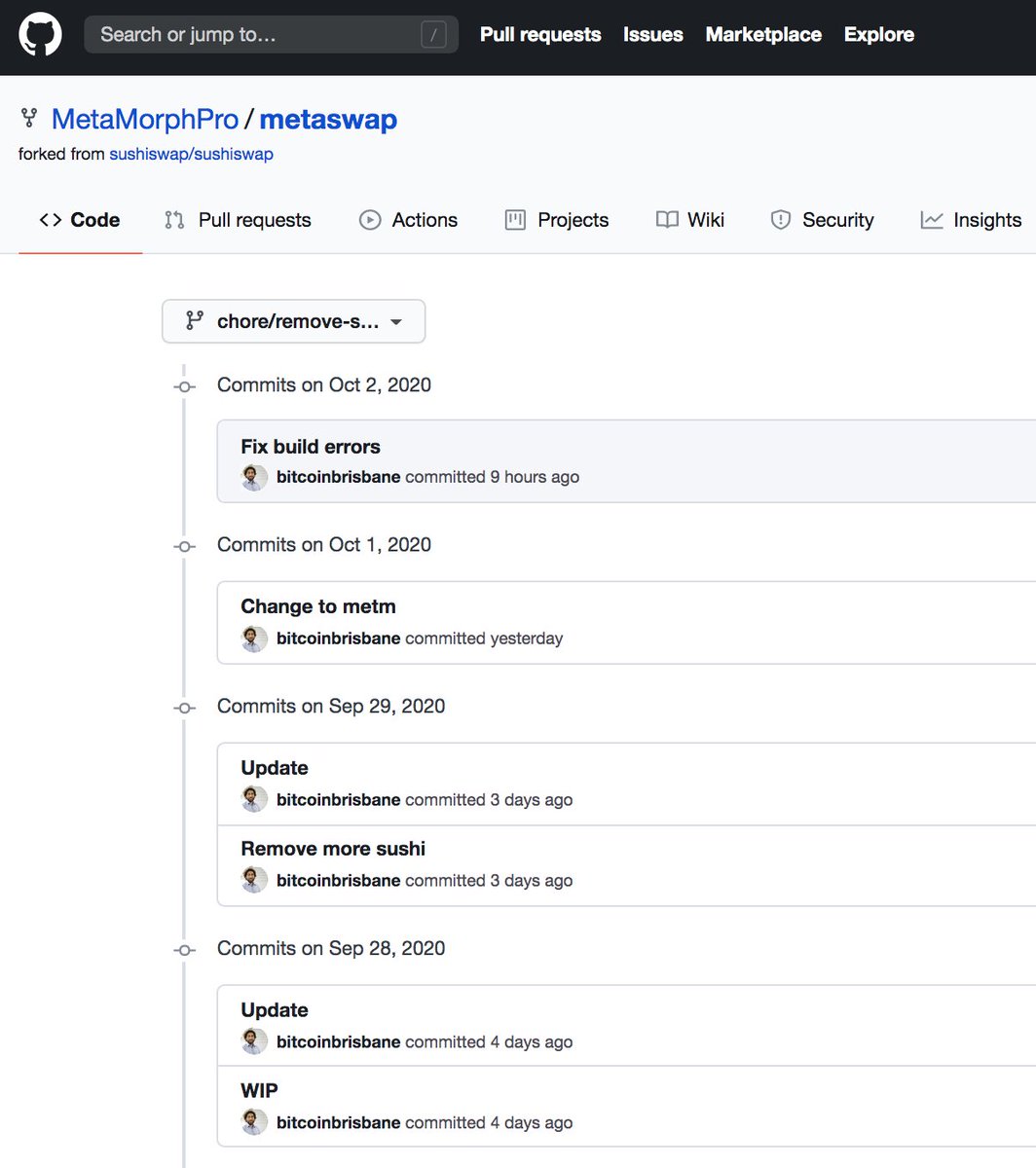 MetaSwapApp's tweet image. MetaSwap.app is getting closer to completion!

$METM #MetaSwap

Github progress:
github.com/MetaMorphPro/m…