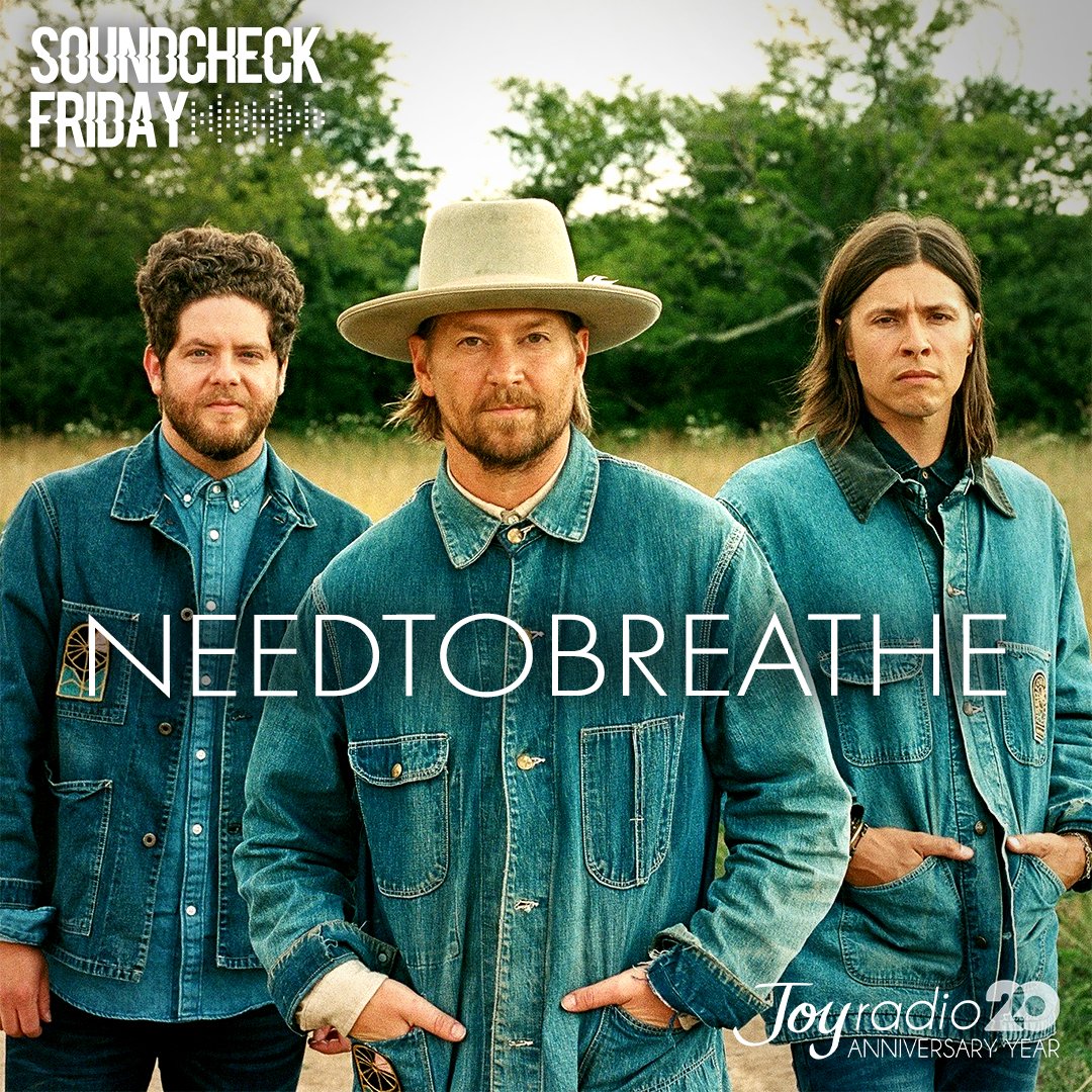 myJOYRadio's tweet photo. Bringing you a special treat this #SoundcheckFriday, a live performance of @NEEDTOBREATHE singing a fan favourite! Listen along with us at 7 AM during 'The Drive'.

https://t.co/OuhyKNjOBi  #myJOYradio #ChooseJOY https://t.co/VHTs9AmIti