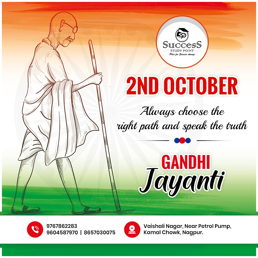 successstudyngp's tweet photo. Happy Gandhi Jayanti
Website: https://t.co/SLBJoIe7Qg

#gandhiji #mahatmagandhi #india #gandhijayanti #satyagraha #freedom #indian #mahatma #fatherofthenation #peace #bapu #nonviolence #gandhijayantispecial #liveandletlive #SuccessStudyPoint #nagpur https://t.co/qURSYE74og