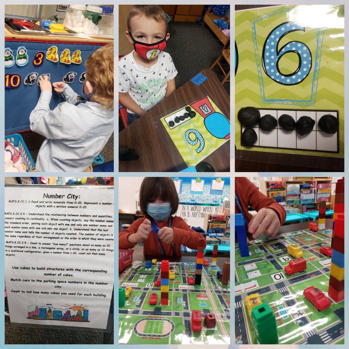 Math is everywhere in our DAP centers this week. Working hard on number recognition and representing numerals.