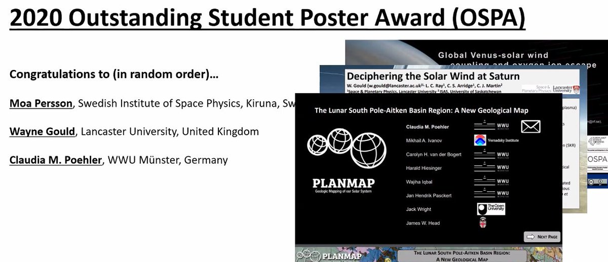 And these are the winners of the #OSPA 2020! 😄Congratulations to all! 👏

#EPSC2020 <a href="/europlanetmedia/">Europlanet 🇪🇺</a> #EPEC