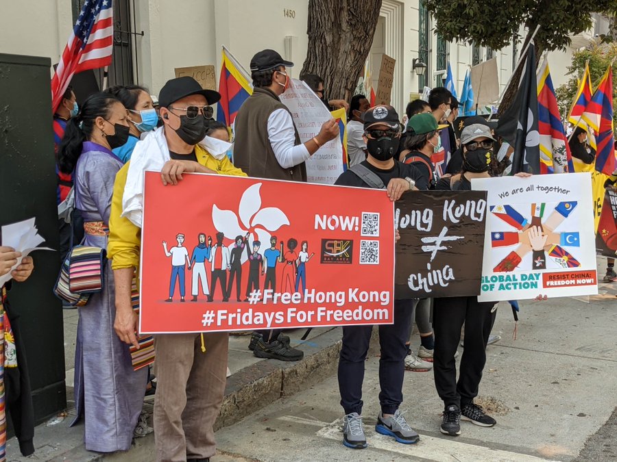 AtlasMovement's tweet photo. On #China’s National Day, we decided to fight back.

Our members organized protests worldwide to support #HongKong, #Tibet, #Taiwan, the #Hyghurs, and much more.

The flame of liberty is alive: now it’s our turn to bring it forward.

👉https://t.co/hNXKSLxMGp

#FridaysForFreedom https://t.co/ob6RWsdN27