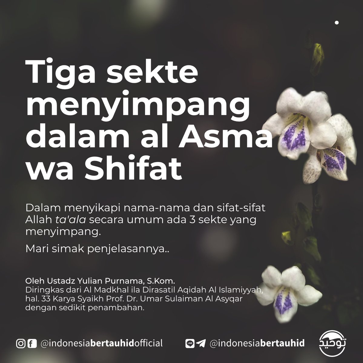 indonesiatauhid's tweet photo. 3 sekte menyimpang dalam memahami al-asma wa shifat.. https://t.co/kymS1Sudds