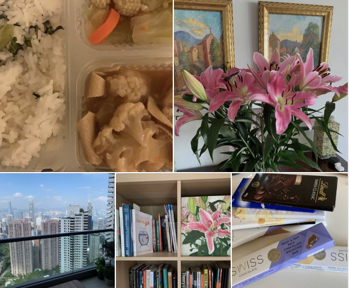 5 gifts of quarantine: day 5 of home quarantine in HK and a gift from each day so far. Day 1’s gift of food in govt hotel didn’t feel like a gift at the time, and it’s made us appreciate being home all the more.