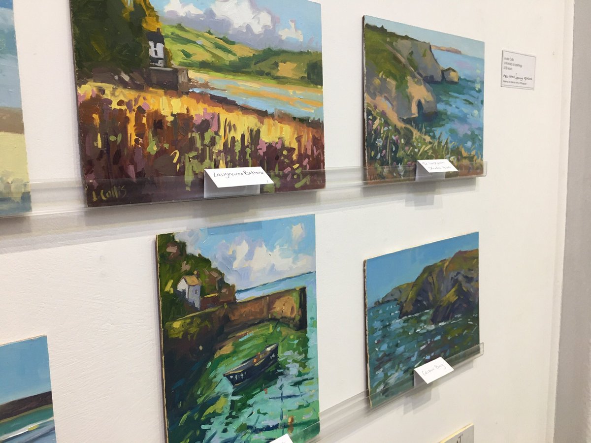 LouiseCollisArt's tweet photo. I popped to Y Galeri yesterday to pick-up the paintings that need framing before the exhibition finishes tomorrow. 
If you’re in Caerphilly - the weather is going to be dreadful this weekend so maybe visit a gallery....
@y_galeri https://t.co/FjG1hwZmSW
