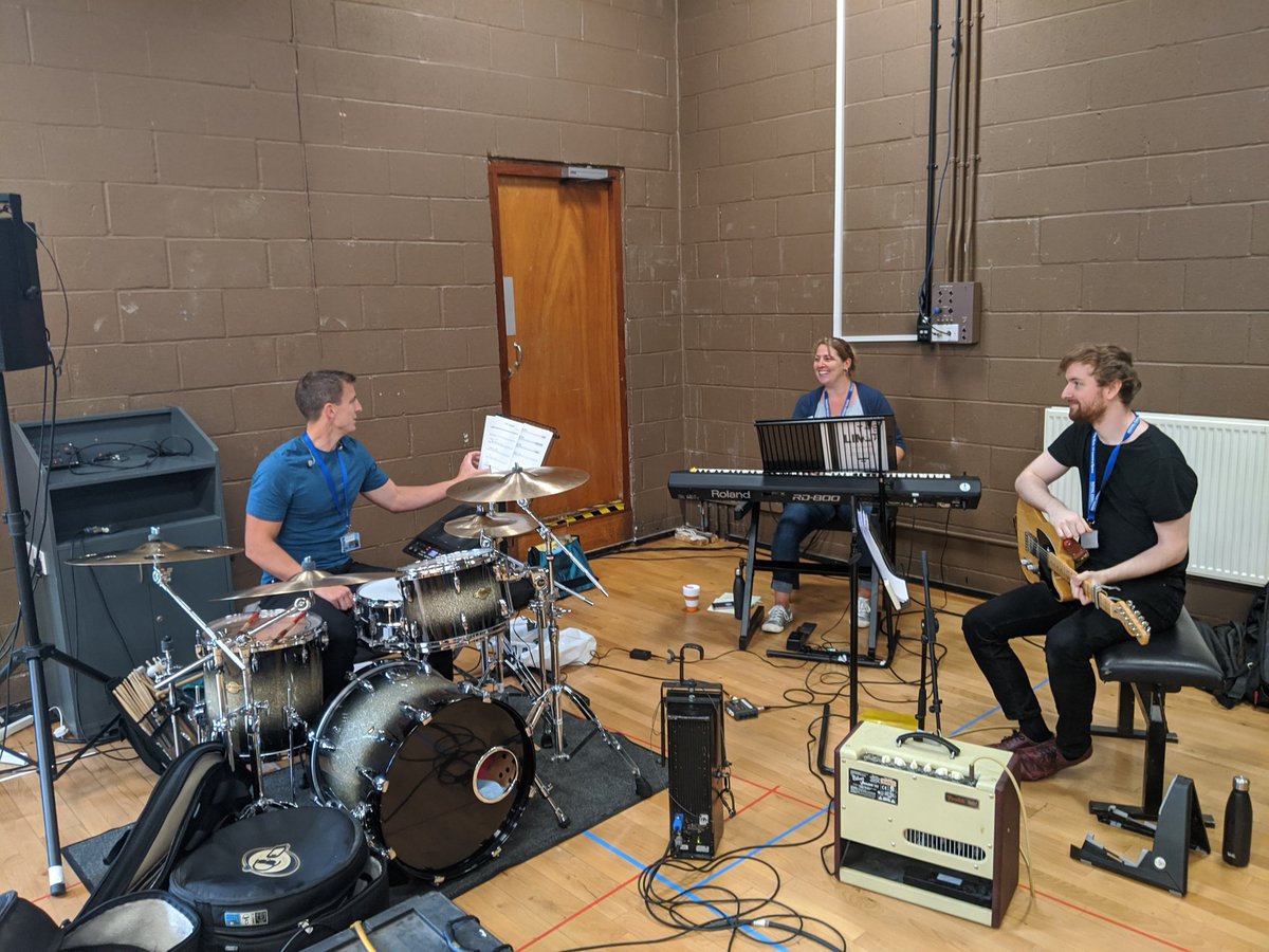 Real musicians joined us for socially distanced sitz probes. And we all cried. Not just to hear music. But to hear new music for the first time with a band. The joy of hearing new musicals for the first time in 2020 cannot be underestimated.
