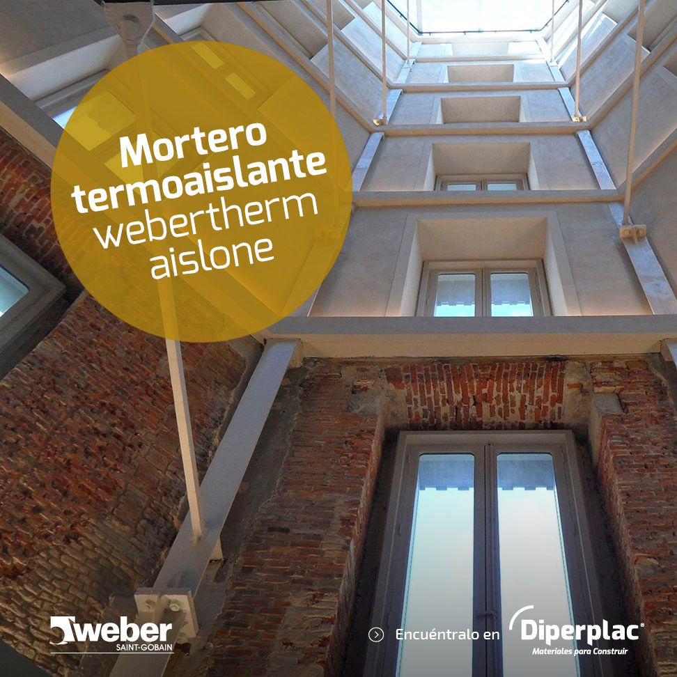 Diperplac's tweet photo. Confort y eficiencia energética con @GwebereS @SaintGobainES 🌻
El mortero termoaislante webertherm aislone es la solución perfecta para la rehabilitación de antiguos edificios.
#mortero #termoaislante #materialesconstruccion #weber #sostenibilidad #eco #confort https://t.co/yWIk2k2ZPK