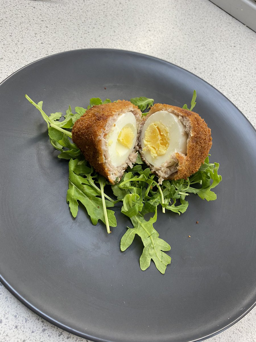 mrssfletch's tweet image. First practical done! Lots of extra work for Miss Lumm and I but totally worth it to see them back cooking again. Delighted 😊 Year 11 Scotch Eggs 🥚 @BrightonHillSch 💙