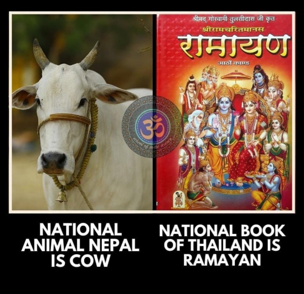 As received on WhatsApp today....

Beyond India...
#CowProtection #Ramayan