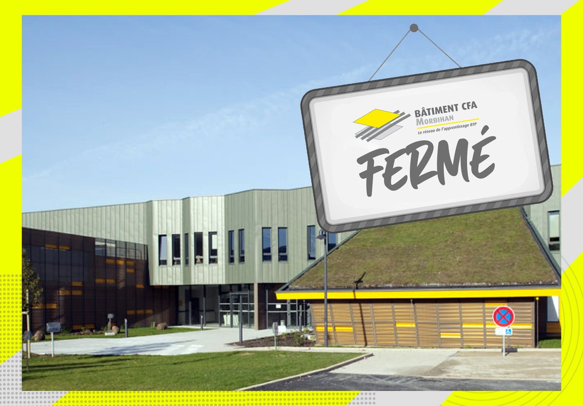Suite à la tempête Alex, le Bâtiment CFA Morbihan est fermé aujourd'hui ! Réouverture dès lundi 😉

 #CFA #Alex #TempeteAlex  #Morbihan #Vannes