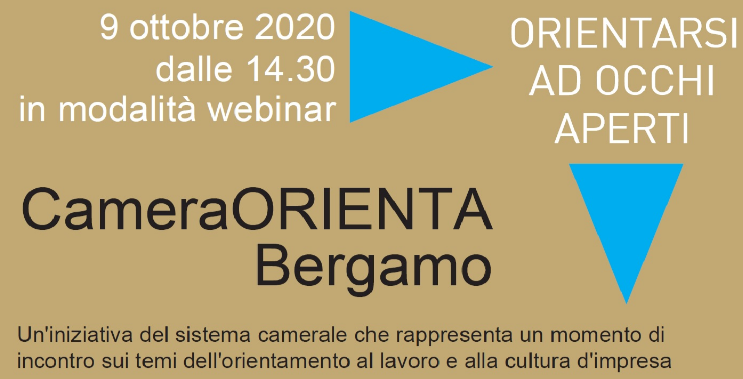 CamCom_gov's tweet photo. Venerdì 9 ottobre appuntamento con #CameraOrienta, organizzato in modalità #webinar dalla @cciaabg attraverso @BSviluppo per illustrare le principali iniziative sui temi dell’#orientamento al lavoro e alla cultura di impresa
https://t.co/R1CzSM21wf
#giovanipro #scuolaimpresa https://t.co/HXLIPiE0s8