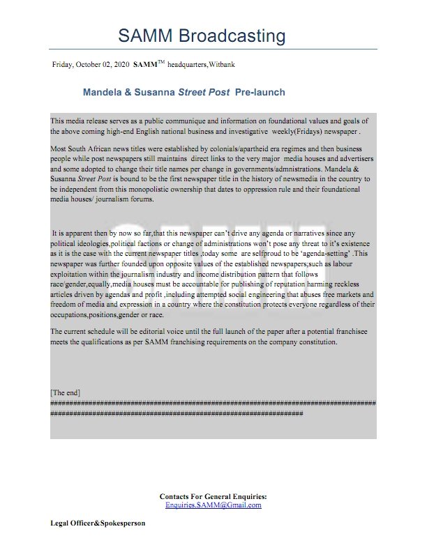 MSStpost's tweet image. ATTENTION: Mandela Street is a major thoroughfare connecting South Africa&apos;s coal mining city with Mozambique highway.Susanna Street intersects through Walter Sisulu Street,from a business district zone in midtown Witbank.  #PublicRelations
