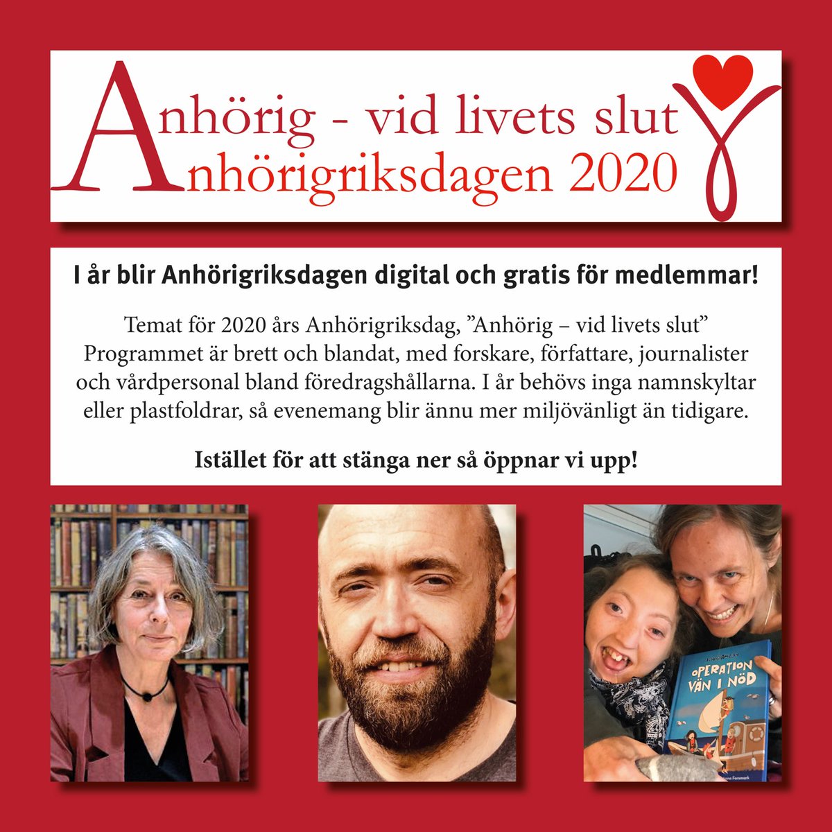 Ni missar väl inte årets Anhörigriksdag? Den finns där du är 3-4 november