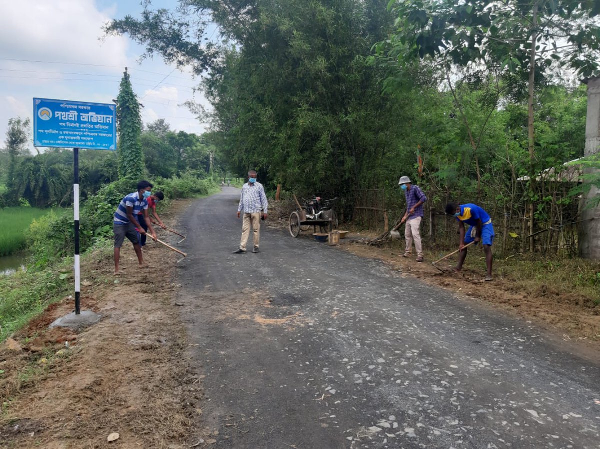 With the inauguration of #PathashreeAbhijan by Hon’ble Chief Minister Madam on 1st October, 2020  the campaign was started with much encouragement and enthusiasm in the Jhargram District with the purpose of reconstruction and restoration of rural roads.