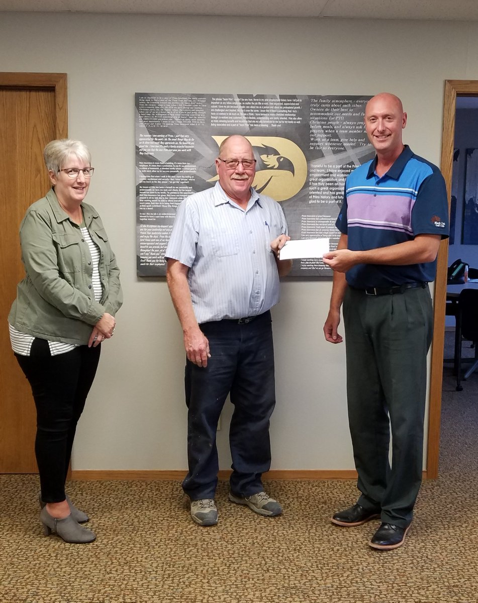 prins_insurance's tweet photo. Through a grant program offered by Farmers Mutual of Hull, Prins Insurance was pleased to present on their behalf a check for $1500 each to the Sanborn Fire Department and the Sheldon Fire Co. #teamprins https://t.co/W6enXDvv7e
