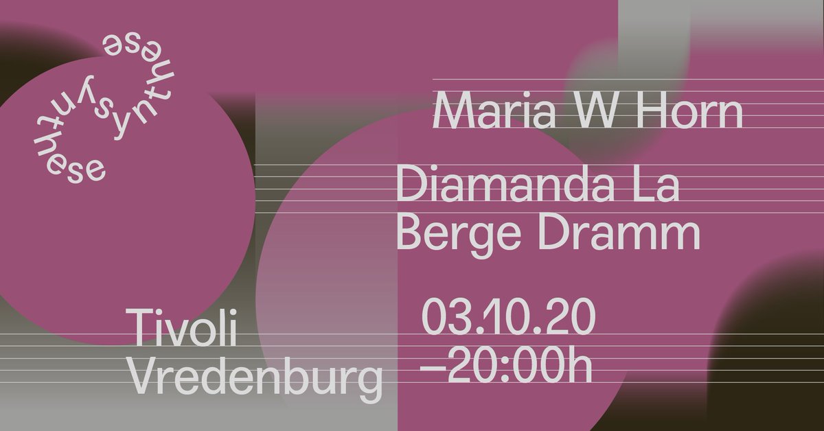 Synthese #3 met o.a. Diamanda La Berge Dramm is verplaatst van Peron E naar de Grote Zaal, waardoor het gewoon door kan gaan en er zelfs weer wat extra tickets beschikbaar zijn voor dit evenement dat eigenlijk uitverkocht was: tiv.re/3l8aMSY!