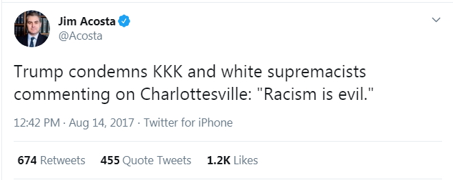chicksonright's tweet photo. Here's how absolutely ridiculous folks like @Acosta are.  They can't even keep up with their own stories, y'all. https://t.co/ti1S6GDiNN