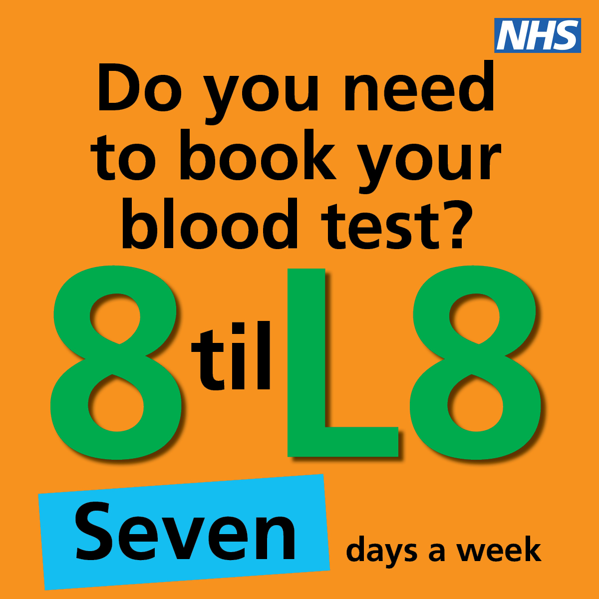 🩸 Need to book your blood test and can’t find time to get to your GP practice? Appointments are available #8tilL8, seven days a week.

Evening &amp; weekend appointments available at clinics in #Blackpool #Fleetwood #Freckleton #Garstang &amp; #Preesall.

👀👉 fyldecoastccgs.nhs.uk/local-services…