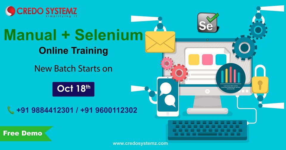 credosystemz's tweet photo. Get Your Manual+ Selenium Online Training from Credo Systemz
CoursePDF: https://t.co/6BalFzGGXb
Book Your Free Demo Session: +91 9884412301 | 91 9600112302
#Selenium #TestingTool #AutomationTesting #SeleniumTrainingCredoSystemz #SeleniumOnlineCourse https://t.co/oZMl6blbMP