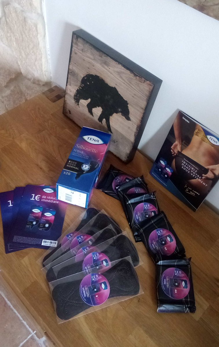 dajugasa's tweet photo. Ravie de découvrir les protèges-slips noir #Silhouette de #TENA @sampleo #feminite #discretion #protection https://t.co/v6xnKjdPyo