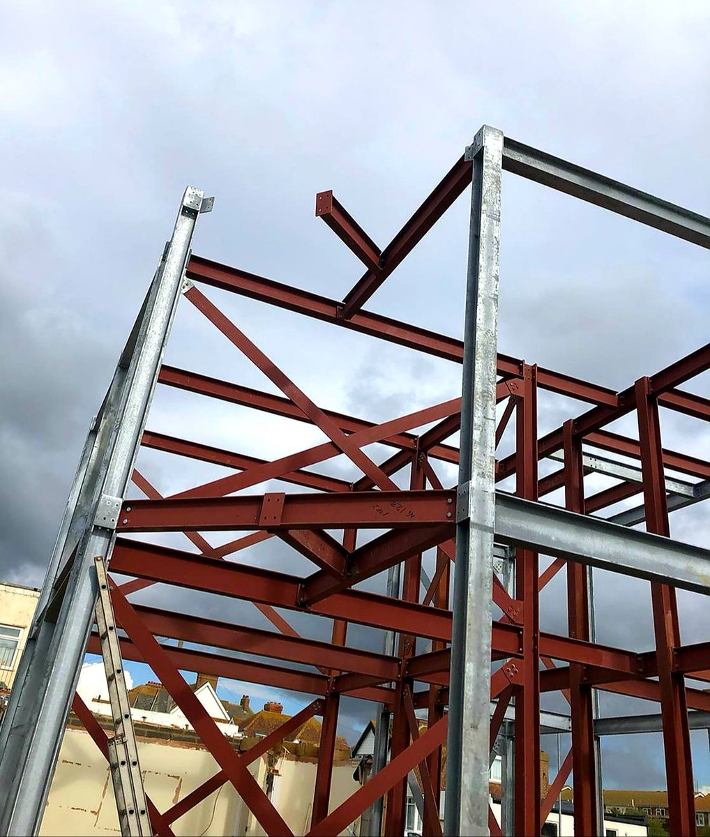 smithmetalfabs's tweet photo. This structural steelwork for a large extension at a care home is starting to take shape. An amazing seafront location for site work too.
#structuralsteel #fabrication #metalwork #building #extension #buildingextension #carehome #seafront #sitework #onsite #MadeInUK #MadeInSussex https://t.co/1xsAzL0hfL