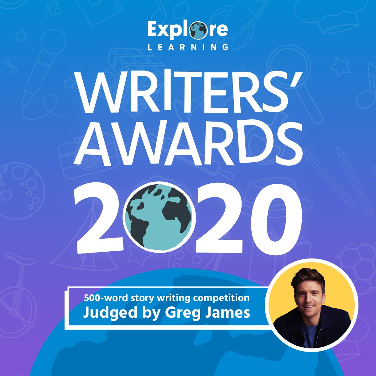 FirstNews_Teach's tweet photo. Children upto age 14 are being invited to discover their #HiddenTalents for this year's #ExploreLearningWritersAwards. The #WritingCompetition will be judged by @Greg_James & there are some great prizes up for grabs. Find out more > https://t.co/OANe0bfOSL @exploretutors https://t.co/8qT52bNZ0B