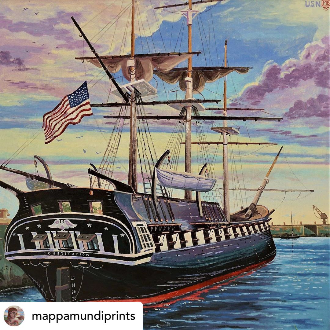 #FANCONTENTFRIDAY! Check out this beautiful painting by one of our amazing fans! Join us Monday-Thursday at 10 a.m. Eastern Time for a #FacebookLive virtual tour of the ship, and you can ask us questions in the comment section! Huzzah!