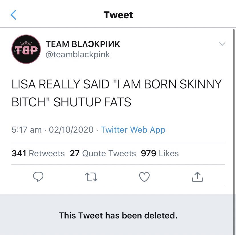 Fatshaming coming from a supposed chart account.