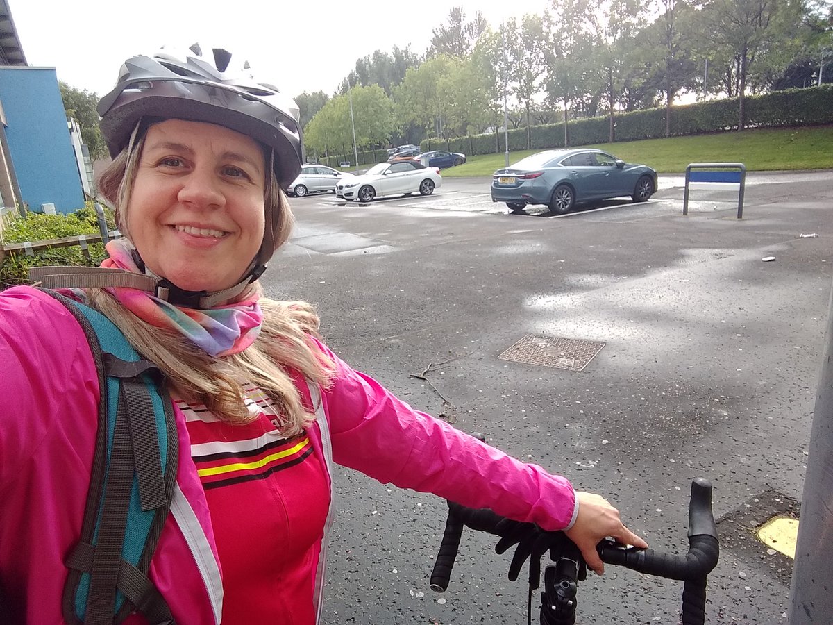 BonessBike's tweet photo. Bike to School Week staff efforts have been absolutely amazing. Here we have staff getting up and out just a touch earlier than if they take their cars. And the fresh air and views are worth it! @sustrans #sustranswin @Boness_Academy https://t.co/lCDPi8KAfj