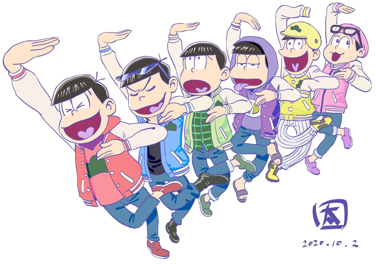 太田垣康男 Tvアニメ おそ松さん第3期おめでとう おそ松さん おそ松さん3期 奥さんに誕生日 プレゼント何がいい と聞いたら 応援イラスト描いて と強く頼まれたので本気で描きました W T Co L7ls0d1xpn Twitter