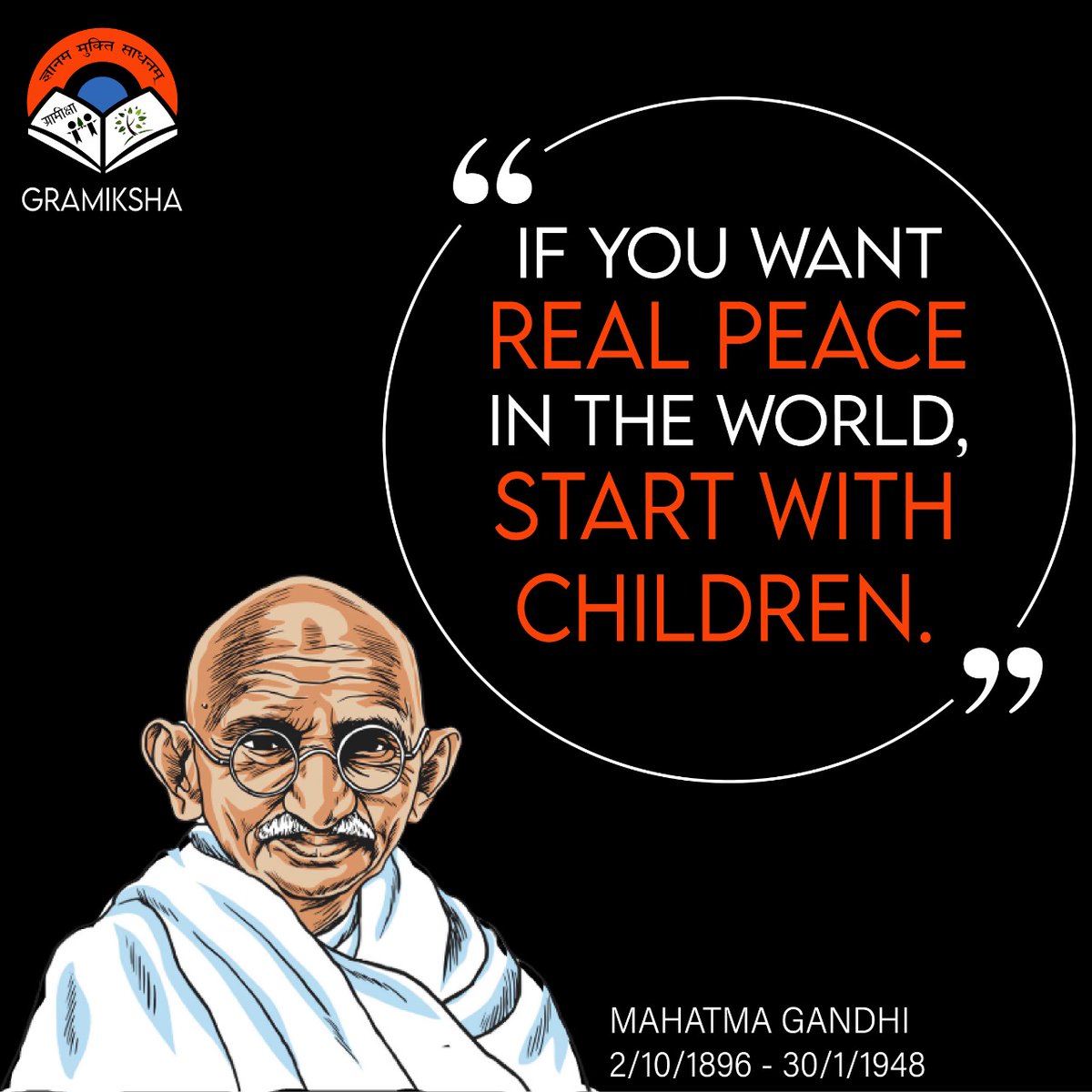 gramiksha's tweet photo. The best way to find yourself is to lose yourself in the service of others.
Let us walk on the path of Mahatma Gandhi to make a difference by extending a helping hand and glorifying the magic of the Highest prestige. https://t.co/YUBnovsrYc